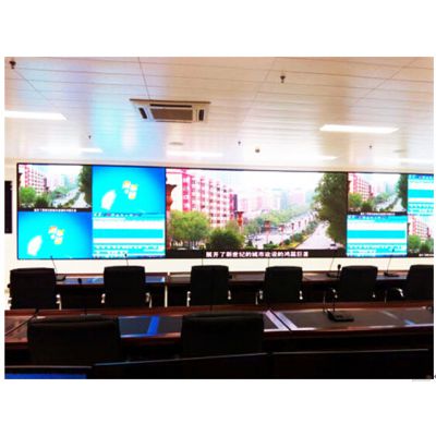 德彩光电助力智慧城市,室内P2 大屏幕LED显示屏,城市监控