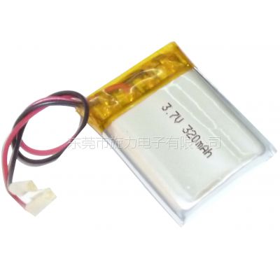 智能穿戴保健医疗锂电池，聚合物锂电池3.7V320mAh